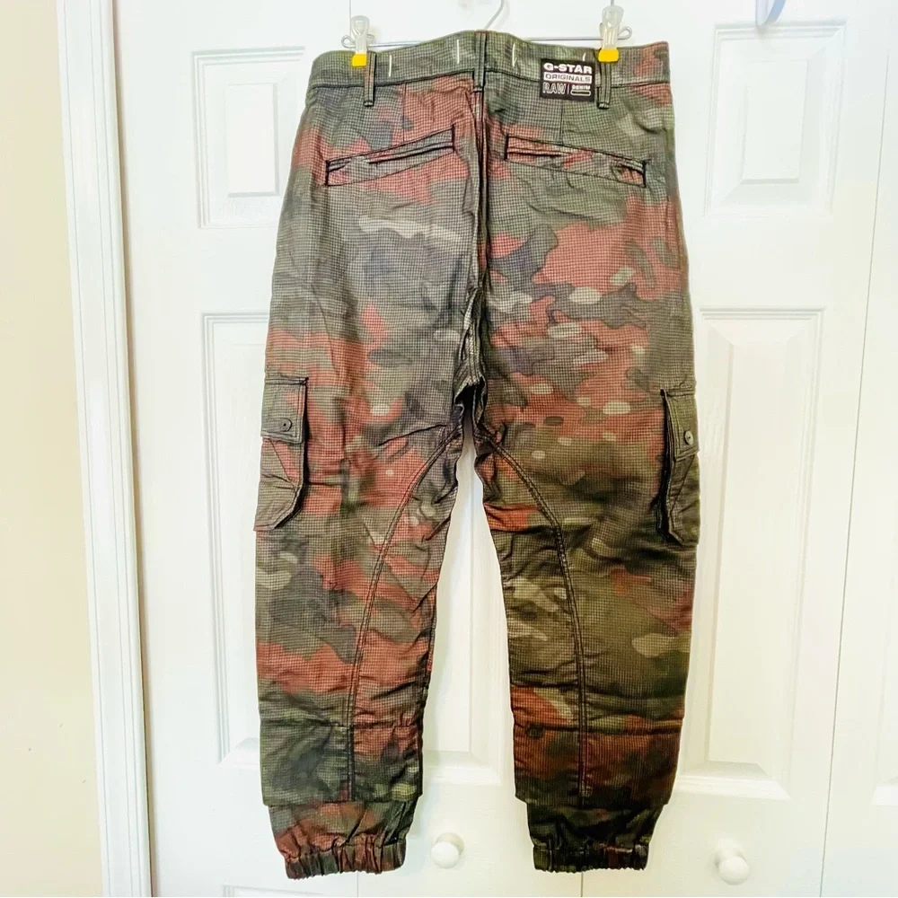 NWT G-Star E Boyfriend Mid Cargo Pants - Silkscreen Ripstop Print - Picture 8 of 16